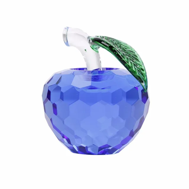 decorative colorful crystal apple gift for table decoration