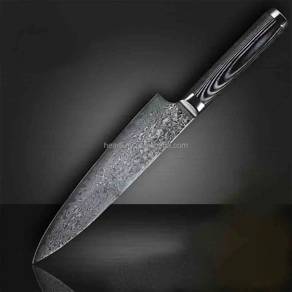 VG10 Real Japanese Damascus Chef Knife 71 Layers Stain Corrosion Resistant Damascus Steel Knife 
VG10 Real Japanese Damascus Chef Knife 71 Layers Stain Corrosion Resistant Damascus Steel Knife