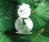 Acrylic Snowman Ornaments, Lucite Christmas Tree Decors