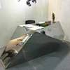 Hot sell modern art handcraft metal mosaic reception desk