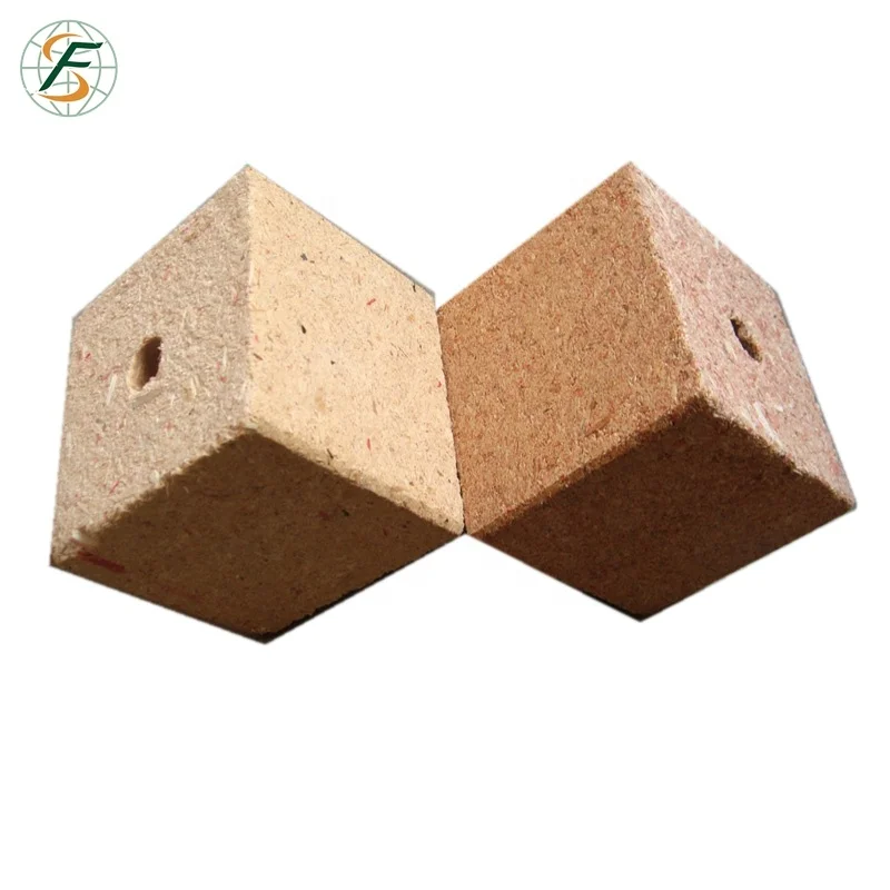 90 x 90 x 90 mm Wooden Hole Chipblock For Pallet Foot