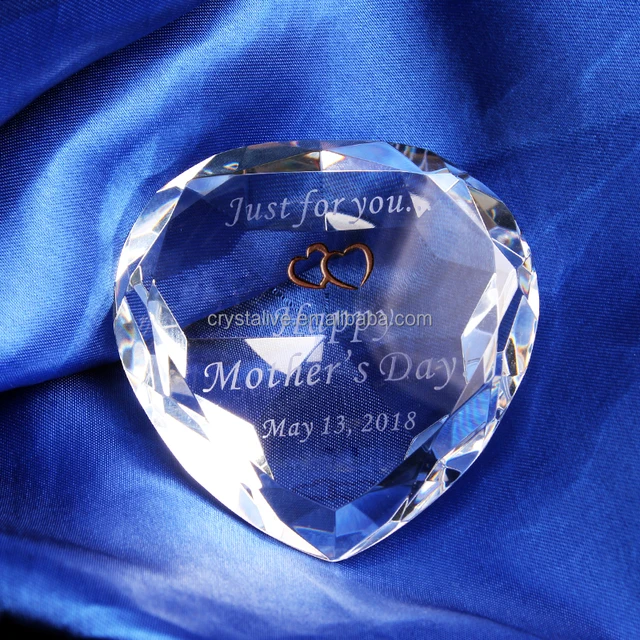 heart shape crystal diamond birthday gifts for mother