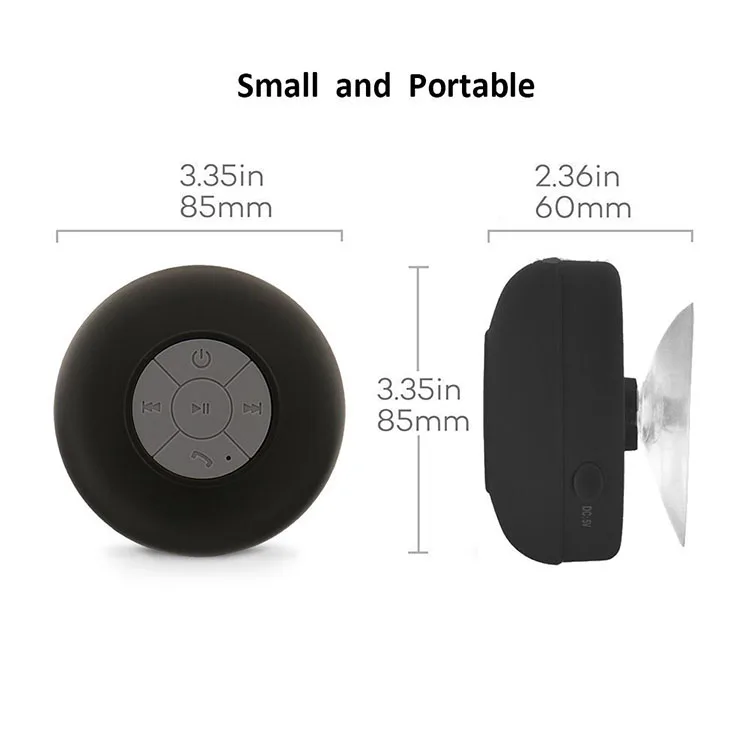Mini Wireless Waterproof Speaker With Silicone Suction Cup For Handsfree Call - ANKUX.COM