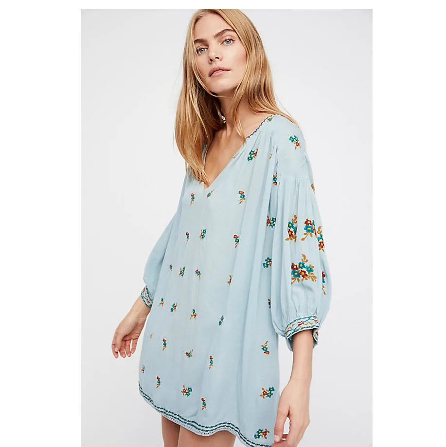 Australia designs women name brand V neck smock holiday beach DRESS floral embroidery female apparel women casual dress
Australia designs women name brand V neck smock holiday beach DRESS floral embroidery female apparel women casual dress