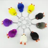 real mink fur newfashioned mini cute chick small key chain rings for rucksack