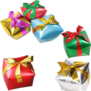 decoration happy birthday decoration gift box foil christmas