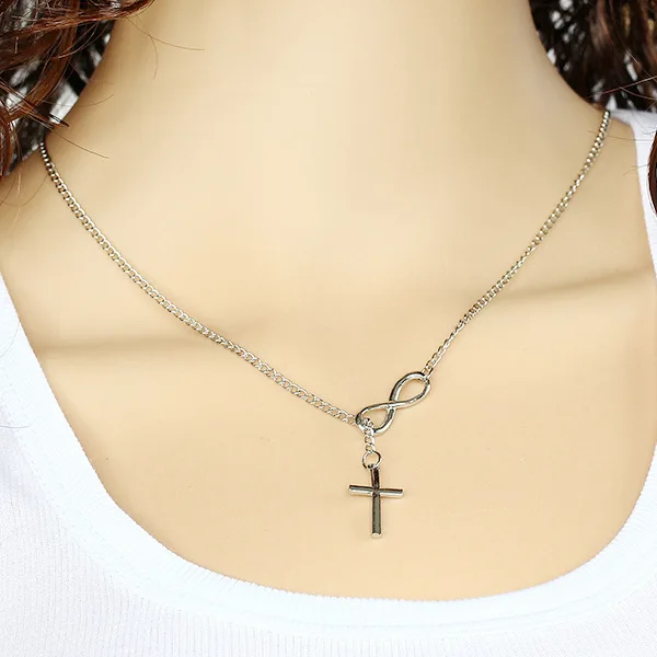 Fashion Women Branch Cross Infinity Silver Cross Pendant Charm Plated Chain Necklace
Fashion Women Branch Cross Infinity Silver Cross Pendant Charm Plated Chain Necklace