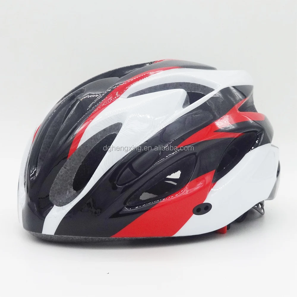 Red black classic bicycle helmet, Hengxing light weight cycling helmet