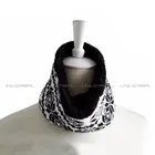 Hot selling 100 acrylic snow pattern jacquard winter warm soft fur lining snood scarf