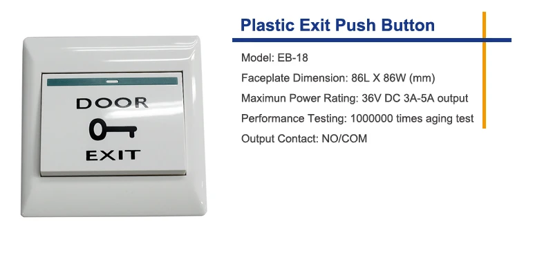 EB-18 Plastic Exit Push Button