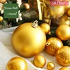 8cm 10cm 20cm 30cm 40cm 60cm golden Matt plastic PVC large Christmas ball ornament factory for Christmas tree decoration