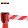PP material red portable temporary plastic retractable barrier posts