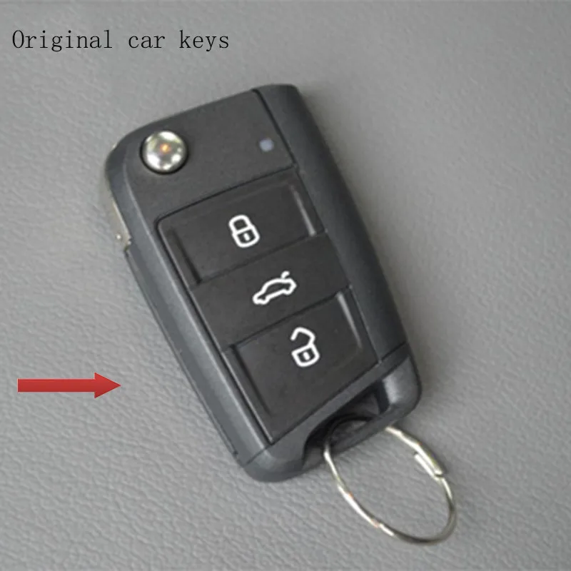 3 button car key case cover for Volkswagen Golf 7 GTI MK7 POLO For Skoda Octavia A7 protect shell car keys accessories Car wall|car case cover|button car case for car -