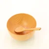 Factory Reusable Handmade 100% Natural Round Salad Bowl Bamboo Wooden Coconut Bowl With Spoon