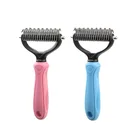 Pet cat dog open knot hair comb grooming tool double-sided stainless steel pet hair removal hair brush comb