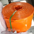 Orange color PVC flexible agriculture irrigation layflat hose