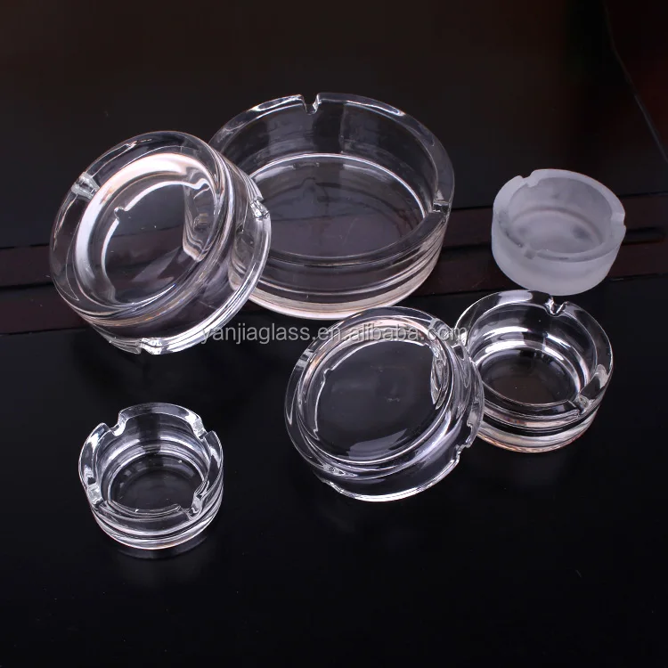 wholesale clear round ashtrays five size glass ashray household