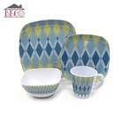 cheap china square christmas melamine plastic dinnerware