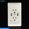 2019 New 13A Dual USA USB Switched Wall Socket Outlet For Hotel