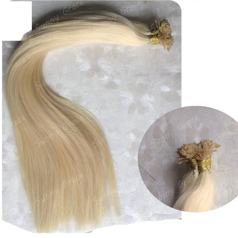 613 blong flat tip human hair 100%natural european hair flat