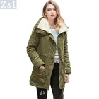 Hot Sale Cheap Price Solid Color fur parka winter coat women