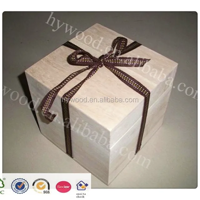unfinished cheap custom empty paulownia wooden gift box with