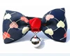 Beautiful cute pet bowtie collar with bell for small puppy dog and cat