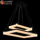 rectangle two layers LED Modern Acrylic Chrome Chandelier Pendant Lights Lamp OXD8816