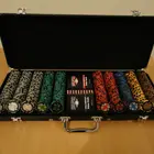 500pcs custom Poker Chip Set in high quality leather case set