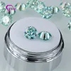 Cheap price 1 carat light blue green color loose moissanite stones wholesale for jewelry making