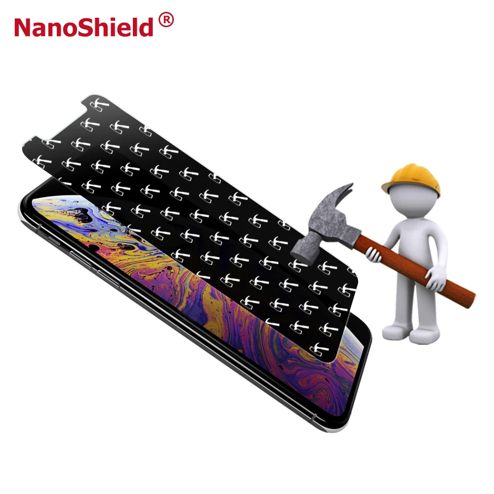 

Nanoshield Hammer Explosion Proof Anti Broken Nano Anti Shock Film For iPhone Xr XS XS Max Screen Protector, N/a