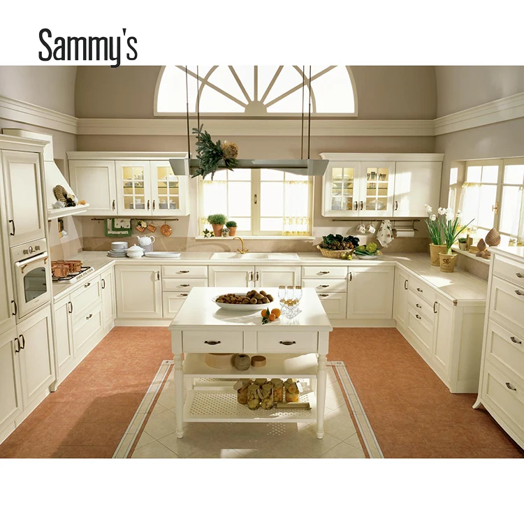 French Style Plastic Kitchen Cabinet Modern Kitchen Furniture