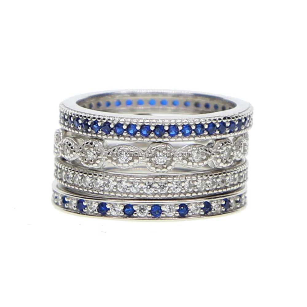 fashion 925 sterling silver heavy silver rings 4 pcs in a set wedding rings with sapphire cz pave women rings for engagement
fashion 925 sterling silver heavy silver rings 4 pcs in a set wedding rings with sapphire cz pave women rings for engagement