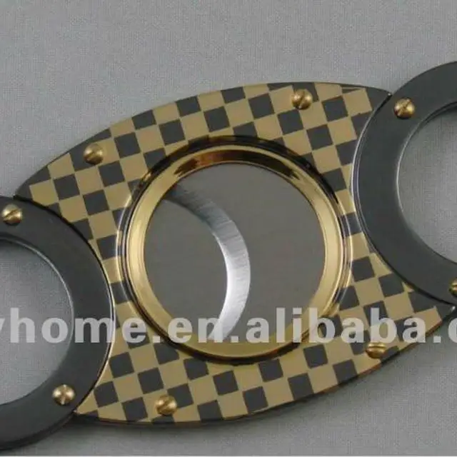 double blade stainless steel metal guillotine cigar cutter