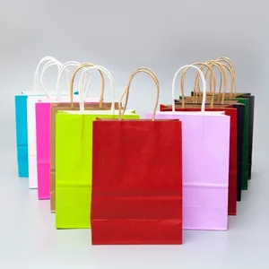 new fashion white die cut handle gift bag packing paper bags