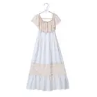 Baby girl short sleeve white lace dress long maxi dress baby girl clothing