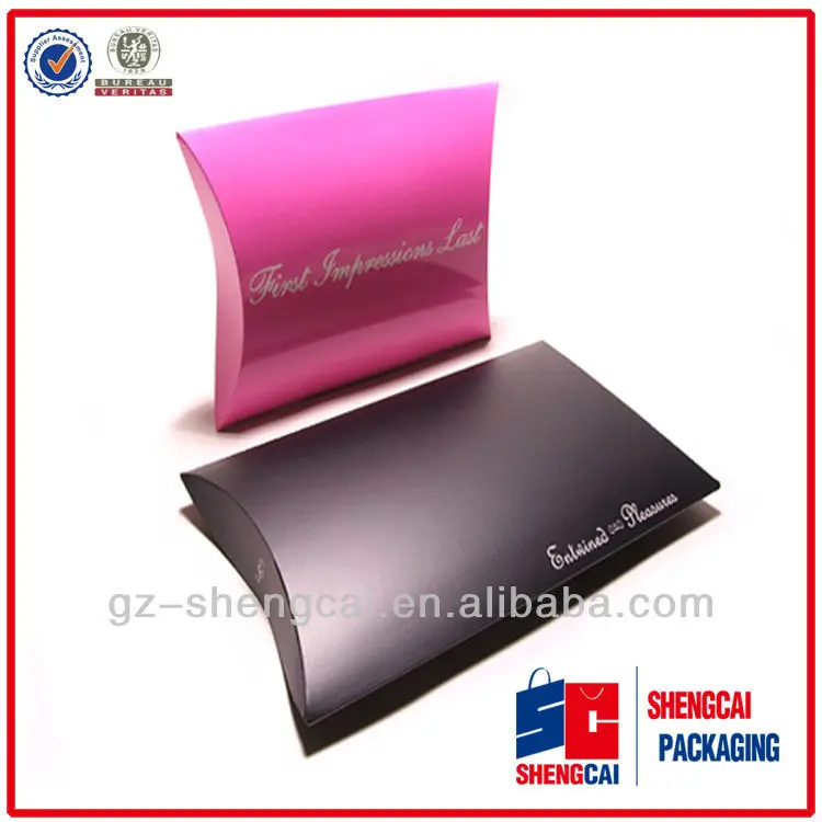 high quality fashional custom pillow boxes wholesale packaging