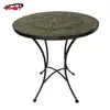 China supplier handmade stone mosaic cheap round dining table and chairs outdoor patio furniture