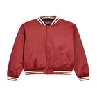 Latest Design Mens Varsity Satin Bomber Jacket