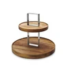 Cake 2 tier wood display stand plant stand rack