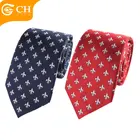 Customised Color Size Mens Woven Floral 100% Silk Fabric Tie