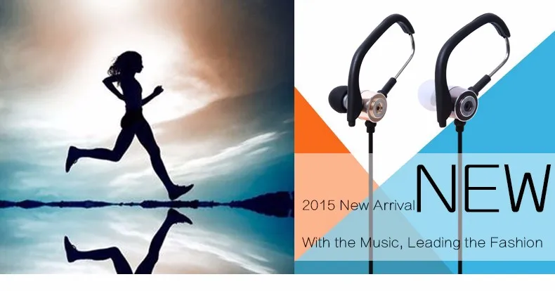 Hot sale 3.5mm plug ear hook earbuds metal noise cancelling earphones