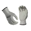 PU palm dipped with 400DPE+100D glassfiber+HPPE+Nylon+Spandex liner anti-cut level 5 safety working gloves GU15G