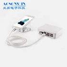 4 port mobile charging alarm system with acrylic holder