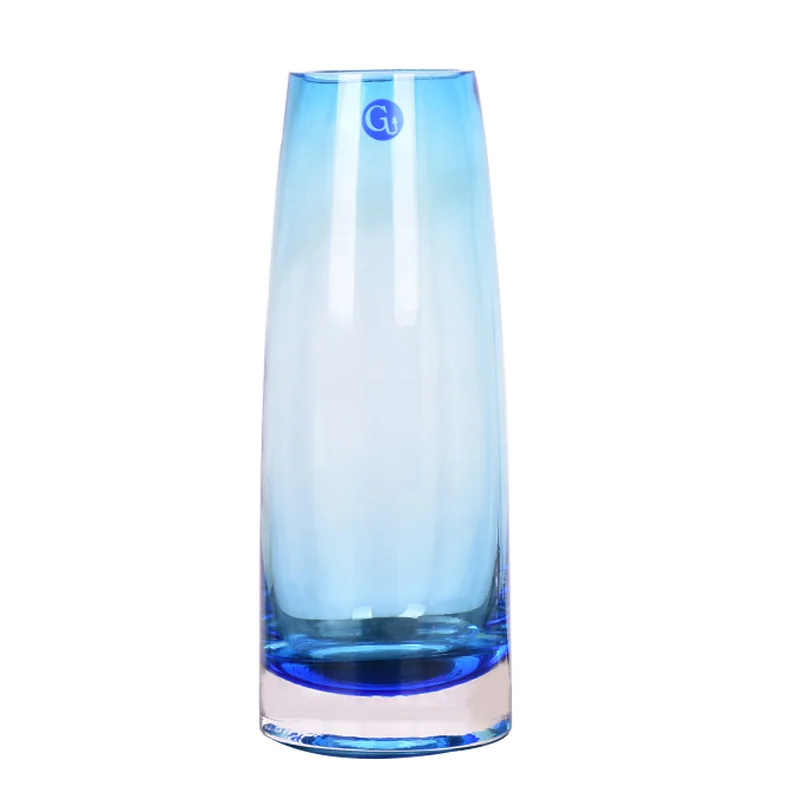 Glas Vase Hand-Geblasen Craftship Blau Rot Glas Vasen Vase Für Wohnkultur