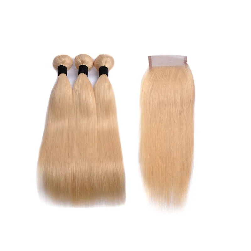 Popular Unprocessed Cuticle Aglined Blond 613 Straight Virgin Human Hair Bundles With Lace Closure
Popular Unprocessed Cuticle Aglined Blond 613 Straight Virgin Human Hair Bundles With Lace Closure