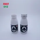 250ml PET white plastic Beverage milk juice tea bottle with aluminum cap