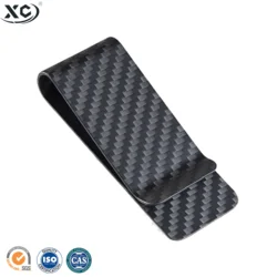 Carbon fiber men genuine leather wallets bag