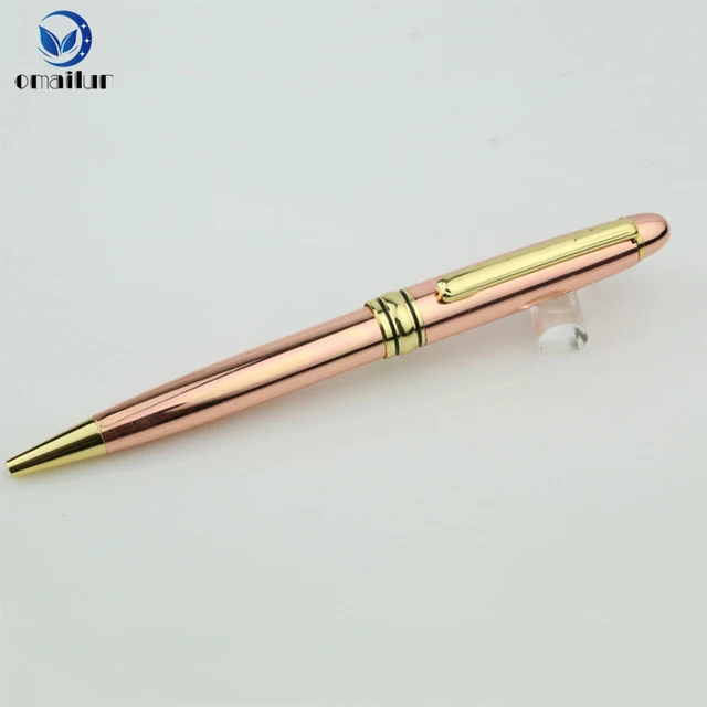luxury wedding gift rose gold plated metal ballpoint pen