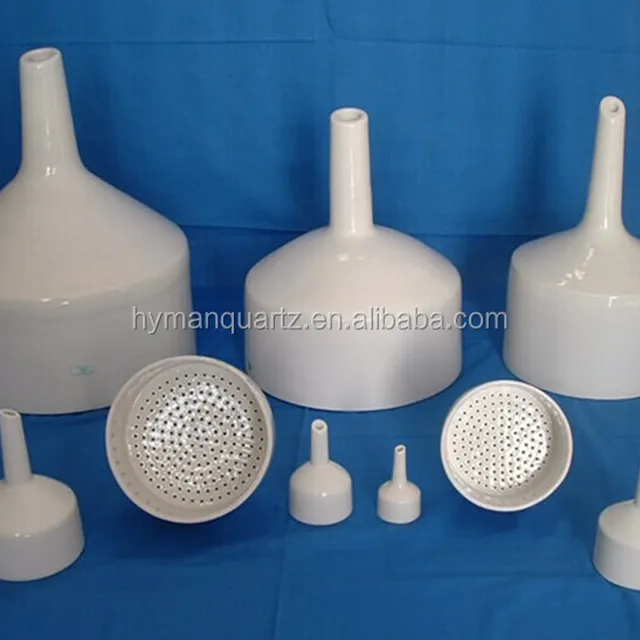 porcelain funnel with perforated filter disc